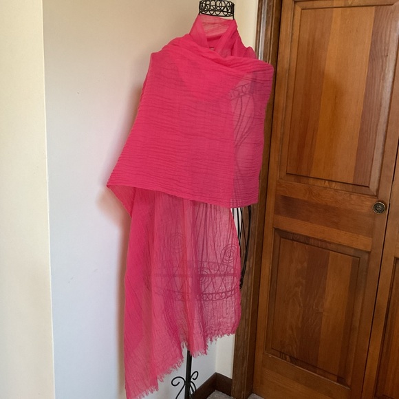 J. Crew Accessories - J Crew Elegant Pink Scarf 80”x26”